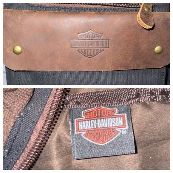 Harley-Davidson “Mustang" Backpack, weathered Leather and Black - Picture 9 of 14
